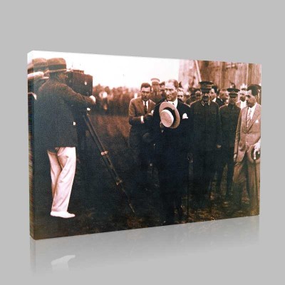 Siyah Beyaz Atatürk Resimleri  49 Kanvas Tablo
