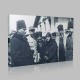Siyah Beyaz Atatürk Resimleri  496 Kanvas Tablo