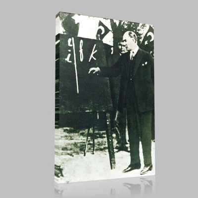 Siyah Beyaz Atatürk Resimleri  50 Kanvas Tablo
