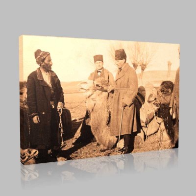 Siyah Beyaz Atatürk Resimleri  517 Kanvas Tablo