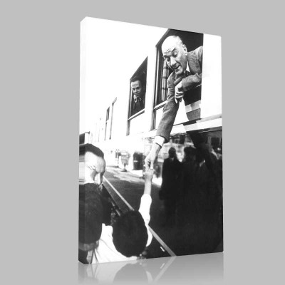 Siyah Beyaz Atatürk Resimleri  523 Kanvas Tablo