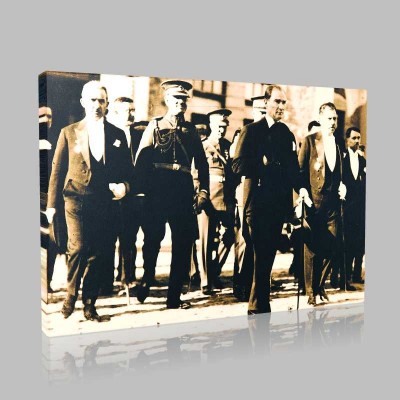 Siyah Beyaz Atatürk Resimleri  53 Kanvas Tablo