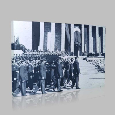 Siyah Beyaz Atatürk Resimleri  531 Kanvas Tablo