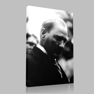 Siyah Beyaz Atatürk Resimleri  535 Kanvas Tablo
