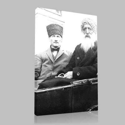 Siyah Beyaz Atatürk Resimleri  538 Kanvas Tablo