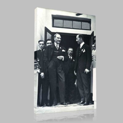 Siyah Beyaz Atatürk Resimleri  539 Kanvas Tablo