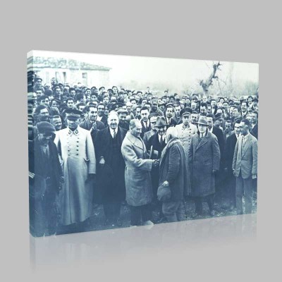 Siyah Beyaz Atatürk Resimleri  543 Kanvas Tablo