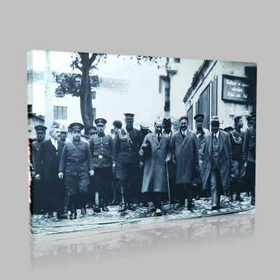Siyah Beyaz Atatürk Resimleri  546 Kanvas Tablo