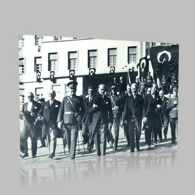 Siyah Beyaz Atatürk Resimleri  559 Kanvas Tablo