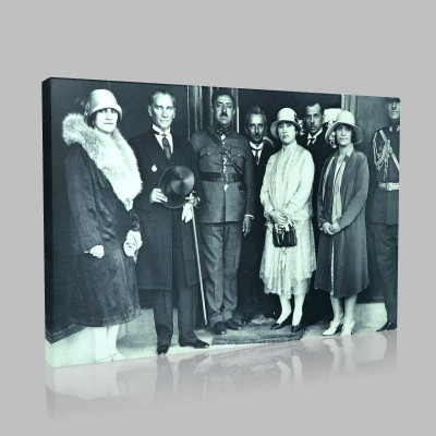 Siyah Beyaz Atatürk Resimleri  565 Kanvas Tablo