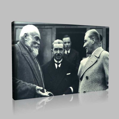 Siyah Beyaz Atatürk Resimleri  570 Kanvas Tablo