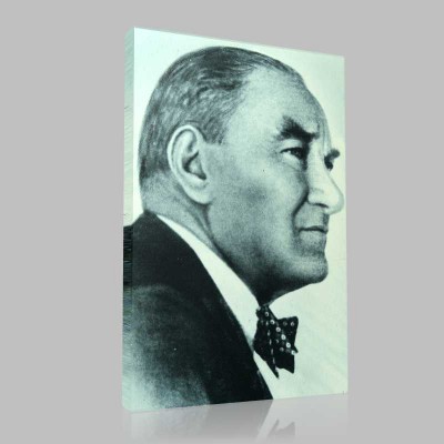 Siyah Beyaz Atatürk Resimleri  58 Kanvas Tablo