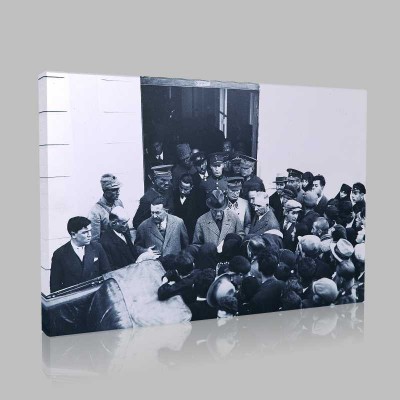 Siyah Beyaz Atatürk Resimleri  590 Kanvas Tablo