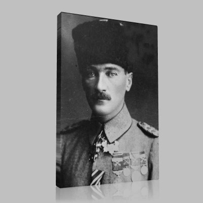 Siyah Beyaz Atatürk Resimleri  605 Kanvas Tablo