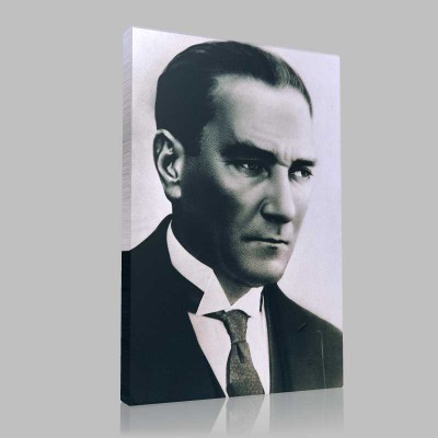 Siyah Beyaz Atatürk Resimleri  620 Kanvas Tablo