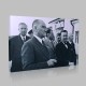 Siyah Beyaz Atatürk Resimleri  622 Kanvas Tablo