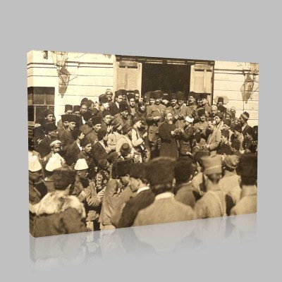 Siyah Beyaz Atatürk Resimleri  623 Kanvas Tablo