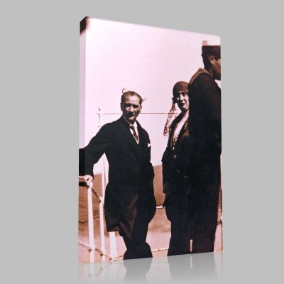 Siyah Beyaz Atatürk Resimleri  63 Kanvas Tablo