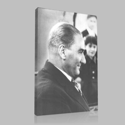Siyah Beyaz Atatürk Resimleri  630 Kanvas Tablo