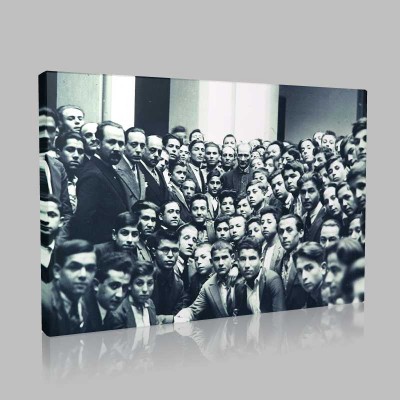Siyah Beyaz Atatürk Resimleri  632 Kanvas Tablo