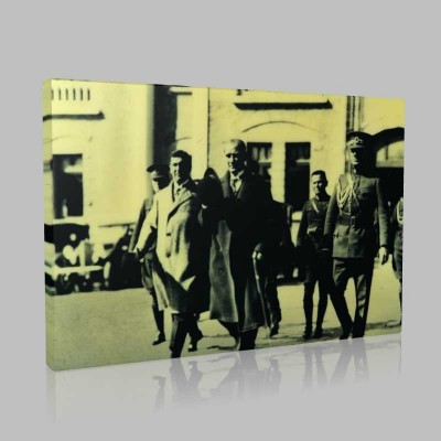Siyah Beyaz Atatürk Resimleri  634 Kanvas Tablo