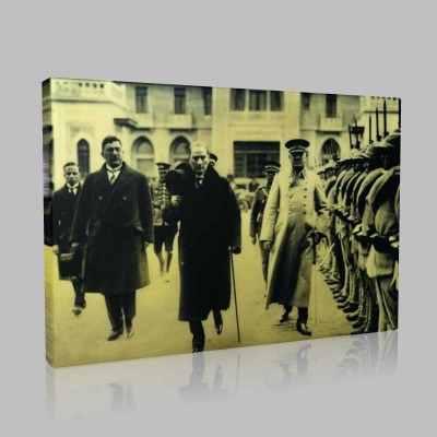Siyah Beyaz Atatürk Resimleri  638 Kanvas Tablo