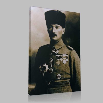 Siyah Beyaz Atatürk Resimleri  643 Kanvas Tablo