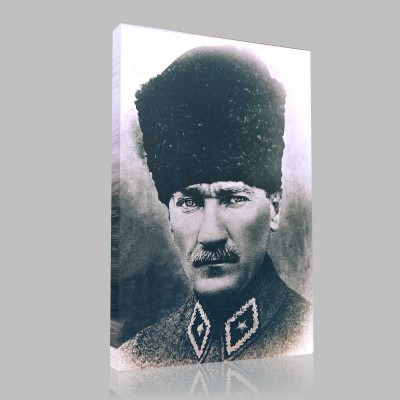 Siyah Beyaz Atatürk Resimleri  647 Kanvas Tablo