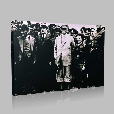 Siyah Beyaz Atatürk Resimleri  72 Kanvas Tablo