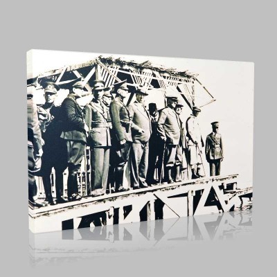 Siyah Beyaz Atatürk Resimleri  73 Kanvas Tablo