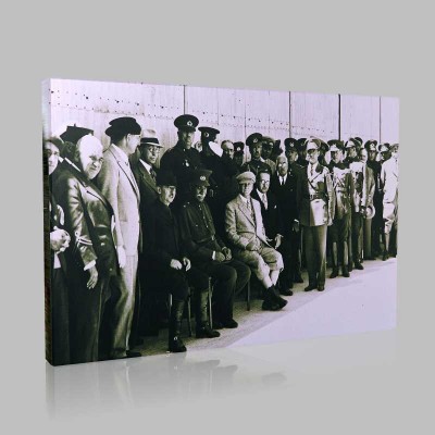 Siyah Beyaz Atatürk Resimleri  77 Kanvas Tablo
