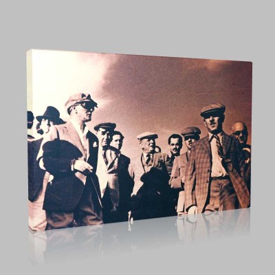 Siyah Beyaz Atatürk Resimleri  80 Kanvas Tablo