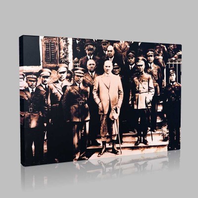 Siyah Beyaz Atatürk Resimleri  83 Kanvas Tablo