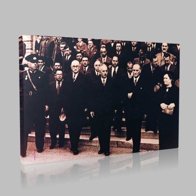 Siyah Beyaz Atatürk Resimleri  85 Kanvas Tablo