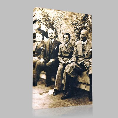 Siyah Beyaz Atatürk Resimleri  90 Kanvas Tablo