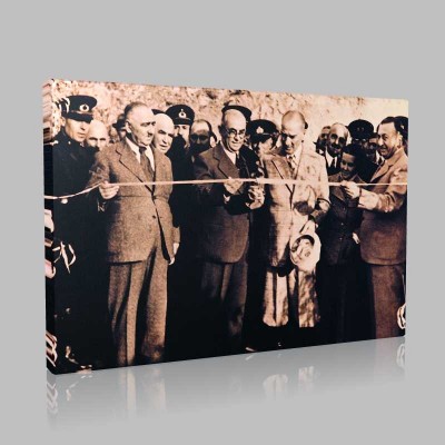 Siyah Beyaz Atatürk Resimleri  94 Kanvas Tablo