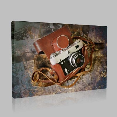 Nostaljik Fotoğraf Makinası Kanvas Tablo