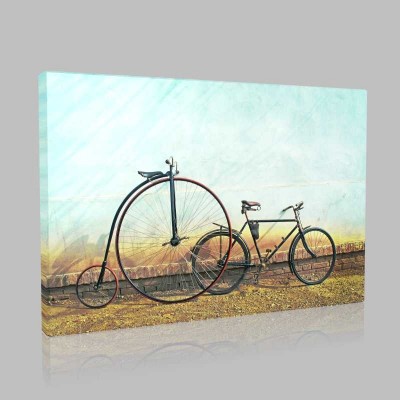 Vintage Bisikletler Kanvas Tablo