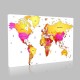 Siyasi Dünya Haritası Kanvas Tablo