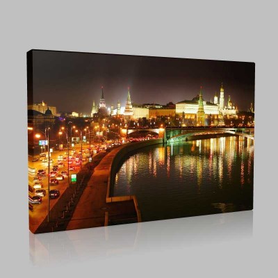 Beautiful Night Moscow1 Kanvas Tablo