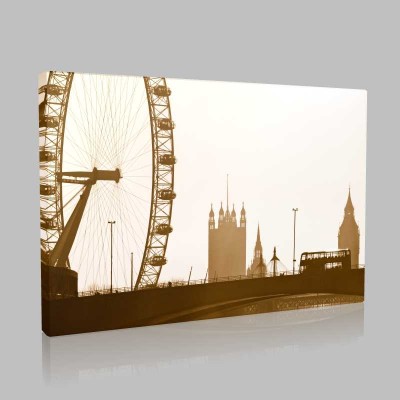Big Ben London Eye İngiltere Kanvas Tablo