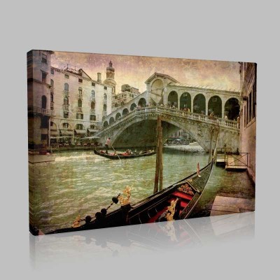 Büyük Kanal İtalya Kartpostal Kanvas Tablo