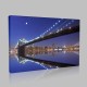 Gece Brooklyn Köprüsü Panoroma 4 Kanvas Tablo