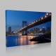 Günbatımında Brooklyn Köprüsü Panoroma Kanvas Tablo