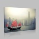 Hong Kong Çin Tarzı Yelkenli Kanvas Tablo