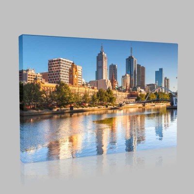 Melbourne Silüeti Kanvas Tablo