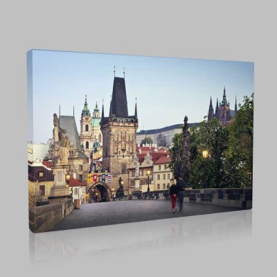 Prag'Daki Charles Köprüsü Kanvas Tablo Prag'Daki Charles Köprüsü Kanvas Tablo