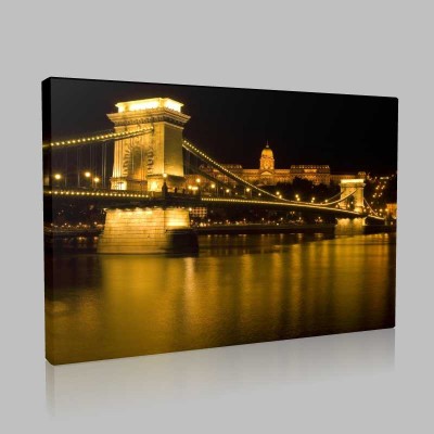 Zincir Köprü Budapeşte Macaristan 2 Kanvas Tablo