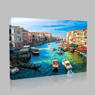 Ünlü Büyük Kanal Manzarası Venedik Kanvas Tablo