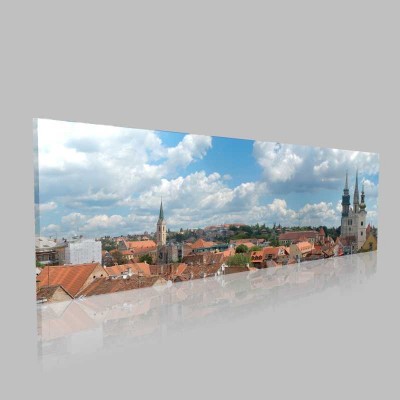 Zagreb Panoramik Şehir Görüntüsü Kanvas Tablo
